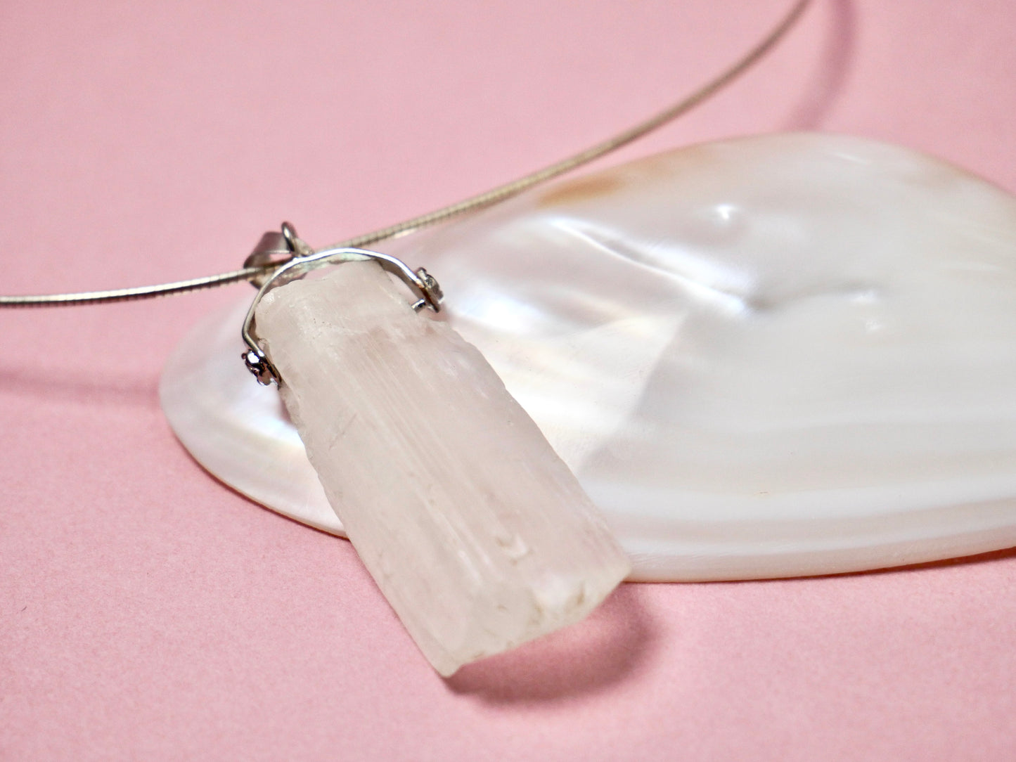 18" Necklace Satin Spar Gemstone