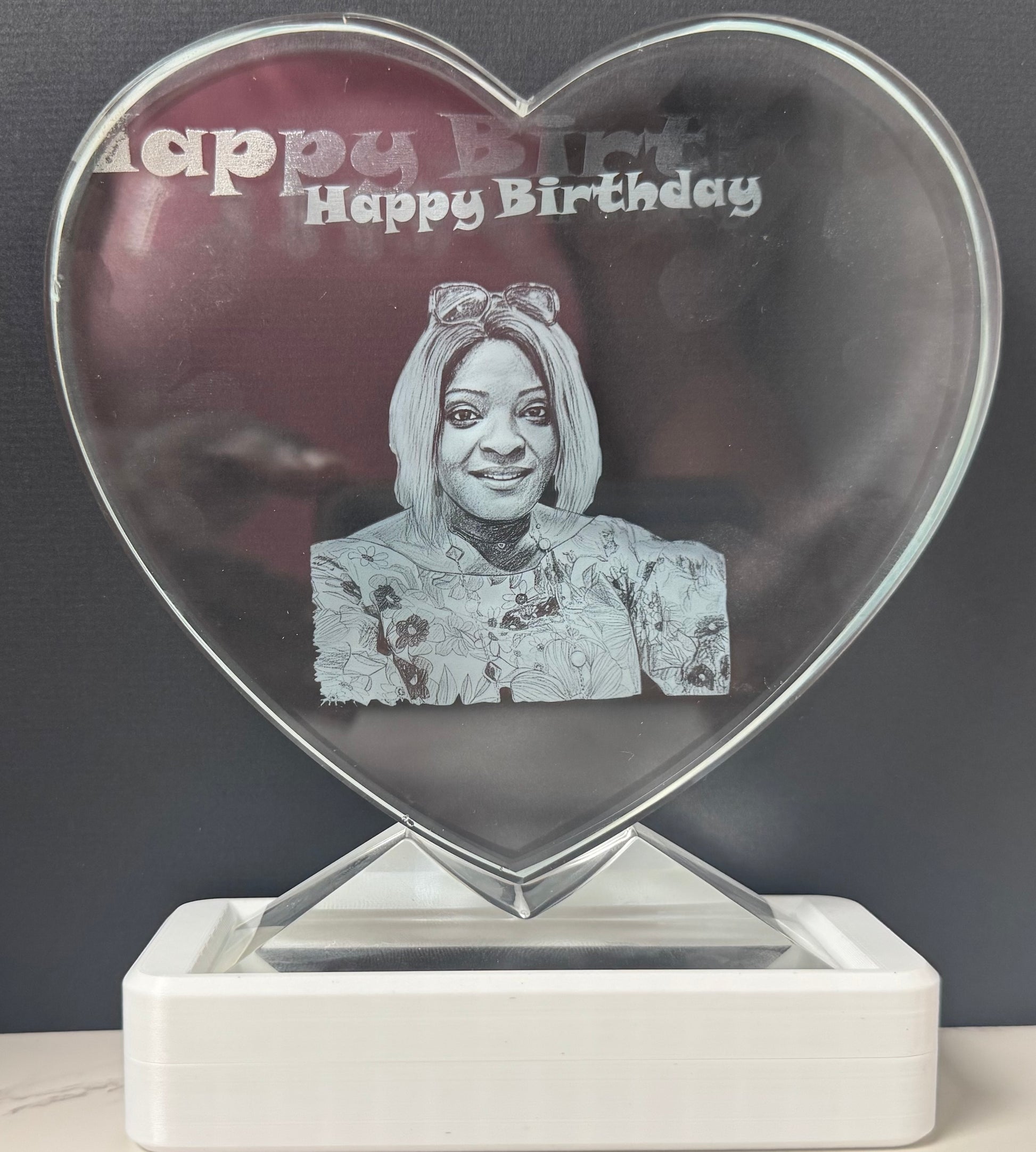 Personalized 3D Crystal Keepsake with Custom Text