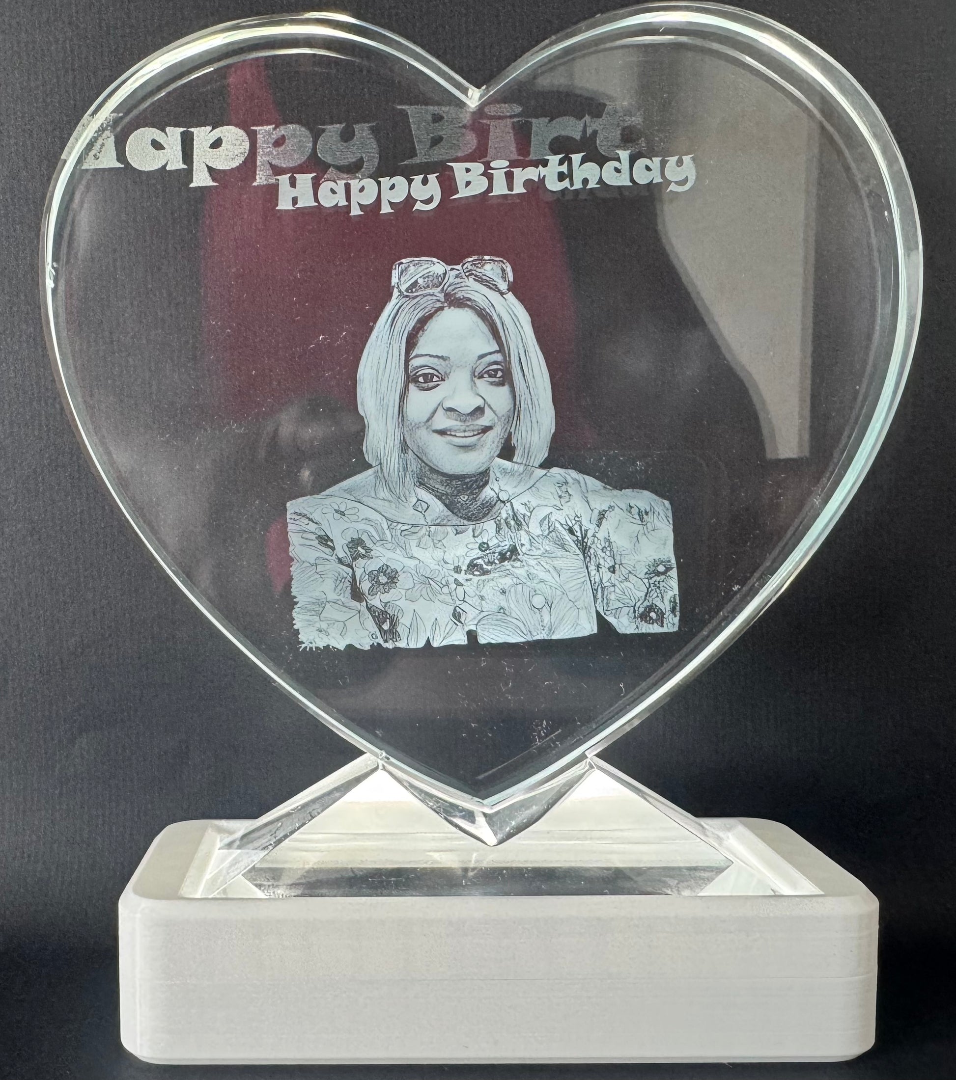 Personalized 3D Crystal Keepsake with Custom Text