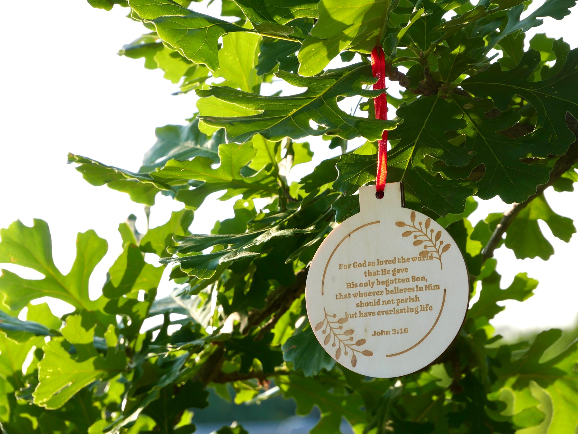 Sample Round Wood Ornament