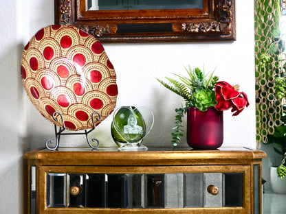 Velvet Red Passion - Faux-Flowers Center Piece